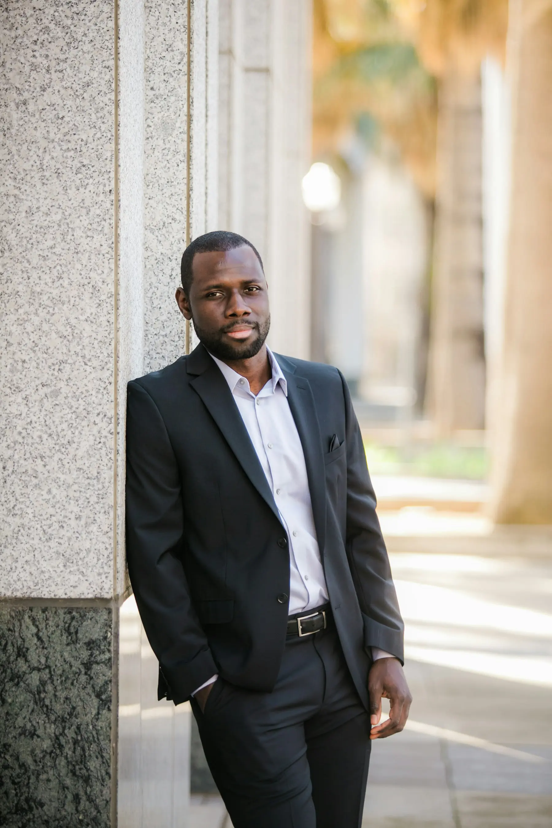Property owner in a tailored suit